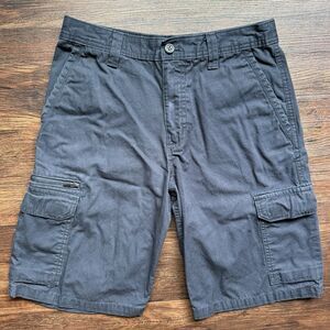 Eddie Bauer Navy Blue 100% Cotton Cargo Shorts Men's size 30, 7 Pockets, Utility